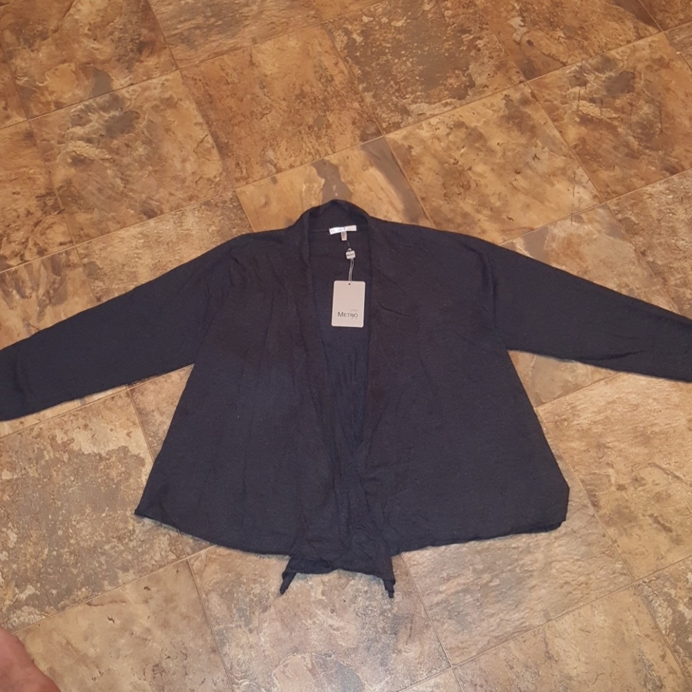 NWT LADIES METRO 7 DRAPE SWEATER